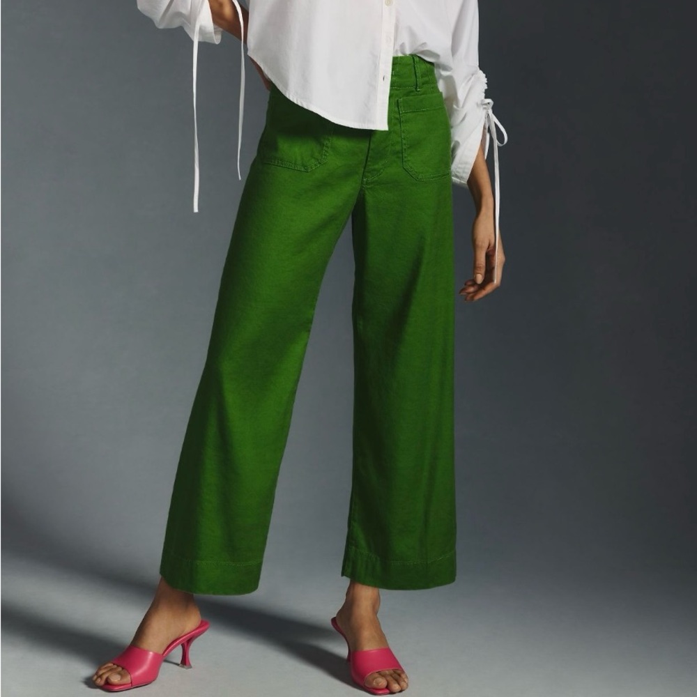 The Colette Cropped Wide Leg Pants Linen Edition